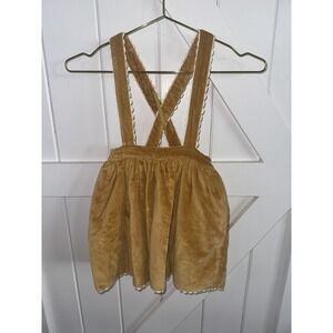 WELL DRESSED‎ WOLF SZ 8 SUSPENDER DRESS VELVET FALL THANKSGIVING DRESS